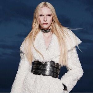 100% LEATHER STUDDED CUMMERBUND BELT LUDOVIC DE SAINT SERNIN X ZARA Studded Belt